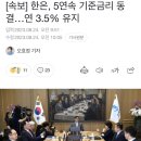 한은, 기준금리 연 3.50%로 또 동결 이미지