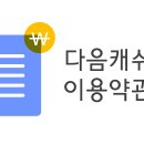 다음 캐쉬 이용약관 변경 이미지