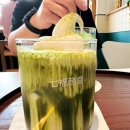 칠복목장 | 수유 카페 추천 | 레트로 감성 가득한 '칠복상회 로스터스' 말차 플로트 ·말차 라떼 · 티라미수...