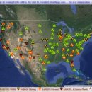 미국 서부해안에 후쿠시마로 인한 방사능 재앙 이미지