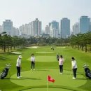 칠암강변 둔치 파크골프장 이미지