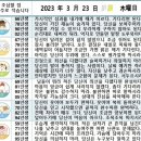 2023년 3월 23일 운세 및 세상 소식 이미지
