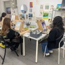 행운을 그리는 아크릴화&오일파스텔 | 원데이클래스 후기 | 유화 아크릴화 자유화그리기 연말 단체수업_군자역 가볼만한곳 취미화실