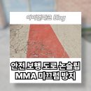 군포소방서 주차장 입구 앞횡단보도 | 장애인 보행 보도 논슬립 MMA 미끄럼 방지 페인트 도장