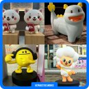 조형물4 | 우리 학원 귀여운 강아지 마스코트! 소형 FRP 쌍둥이 캐릭터 조형물 제작 후기
