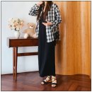 어반시크(URBAN CHIC) | 리부띠 깅엄체크셔츠 코디, 루즈핏 체크남방으로 완성하는 요즘 꾸안꾸 무드