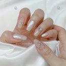 W5-4) 유지력 좋은 의정부 웨딩 네일 추천 내돈내산 (화이트 그라데이션, 파우더 네일)