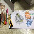 펜, 타자기, 그리고 연필과 색연필 이미지