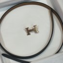 5382 | 에르메스 여자 벨트 :: 콘스탄스(미니H, MINI5382) 누아-골드, 로즈 골드 버클 70 사이즈 / 신세계...