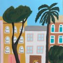 풍경을 담은 아크릴화 이미지