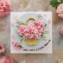 존경하는분께 선물하는 특별한케이크 - 꽃바구니케이크 카네이션케이크