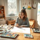 기초 수채화 기법부터 작품까지 이미지