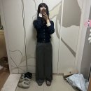 퇴 수 정 | [BRONN] 브론 슬랙스 내돈내산 (24ss B stripe wide pants) 스트라이프 셋업 그레이