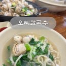 물총조개 가득 손칼국수 맛집 친절한 대전 오씨칼국수 도룡점