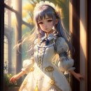 귀여운 소녀 캐릭터 일러스트 이미지