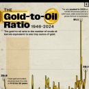 금 대 석유 비율 시각화(1946-2024) 이미지