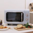 5325 | 쿠잉 레트로 전자레인지 20L 크림(MC-R20A/MC-RCR20A) │ 원룸·자취방 미니 전자렌지, 다이얼식 감성...