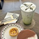 이마트24 대전선화행복점 | 월평동카페 하프문! 아인슈페너+말차라떼+에그타르트 REAL 후기