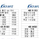 K리그 2012 9라운드 4.21 토요일 순위표 이미지