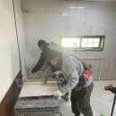 (주)위메진 | 주방 타일 덧방 시공 후기600×600 대형 타일 메지까지