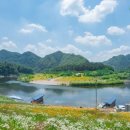 강가에 하얀집 펜션 이미지