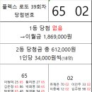 플렉스 로또 39회차 당첨자 이미지