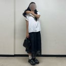 모나미룩 걱정 없는 블랙&화이트 스커트 코디 후기