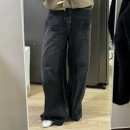 여자 봄 코디 벌룬핏 흑청 워싱 데님팬츠 추천 2만원대 가성비 와이드팬츠 후기