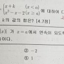 수2 중간고사 기출- 절댓값 함수 연속성문제 이미지