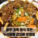누리마을감자탕용산점 | 파주 맛집 | 운정 점심 추천 산내마을 누리마을감자탕 간장뼈찜 솔직후기