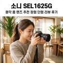 1625 | 소니 SEL1625G 광각 줌 렌즈 추천 장점 단점 리뷰 후기