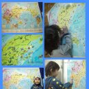 족자형 한국지도 세계지도 대형 ~ 이미지
