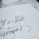 영문 모던 캘리그라피 2 | 영문 캘리그라피 크리스마스 엽서 카퍼플레이트&amp;모던_화이트 버전, 주문가능