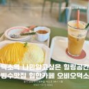 뉴초록사과노래연습장 | 남양주 덕소) 생망고빙수 먹으로 멀리가지 말아요! 덕소역 유니크하고 힙함을 겸비한 빙수맛집 오비오 덕소