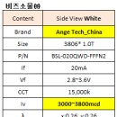 3806 side view(사이드뷰) White 화이트 led spec 비교 및 가격 이미지