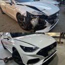 1급강서정비공업사 | 영종도1급공업사 쏘나타 반파 사고 외형복원 후기