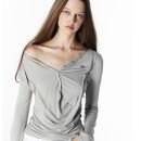탑2000 | DRAPED HENLEY TOP (MOCHA) 드레이프 헨리탑 모카 후기 ♡ + 착용사진, 2000아카이브스 할인코드 공유
