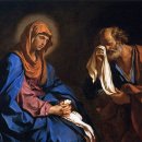 성모님 앞에서 눈물 흘리는 성 베드로 - 구에르치노 이미지