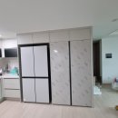 씨유 은계한양수자인 | 냉장고장 문설치 도어 옷걸이봉 선반 시공하여 수납공간 늘리기 한양수자인성남마크뷰