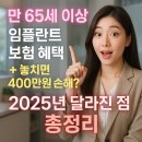 리치치과의원 | 만 65세 이상 임플란트 보험 혜택 놓치면 400만원 손해? 2025년 달라진 점 총정리