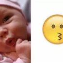 아기들 표정과 이모티콘 이미지