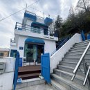 [부산 중구] 고양이가 접대해주는 수플레 맛집, 산토리니 감성 카페 파로스