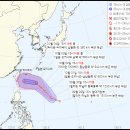 대만 근처 열대저기압 발생. 다음주에 대만에 영향을 미칠 듯 이미지