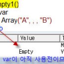 Empty, Nothing, Null, vbNullChar, vbNullString, Missing 차이점 이미지