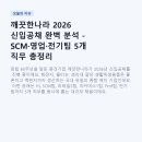 나라종합화장지 | 깨끗한나라 2026 신입공채 완벽 분석 - SCM·영업·전기팀 5개 직무 총정리