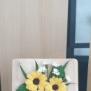 페이퍼플라워 주름지 해바라기 액자 이미지