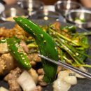 천안 두정동 고기집 구르메산장 볏짚에 구워나오는 맛집