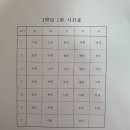 시흥중학교 수업시간표 이미지