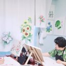 천안아산천아트 리즈리꽃그림 자격증반 수업중입니당~♡
