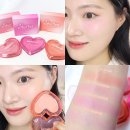 릴리바이레드 러브빔 샤벳 치크 01살구토핑 03 복숭아토핑 05스트로베리토핑+블루베리폼 발색 비교 후기